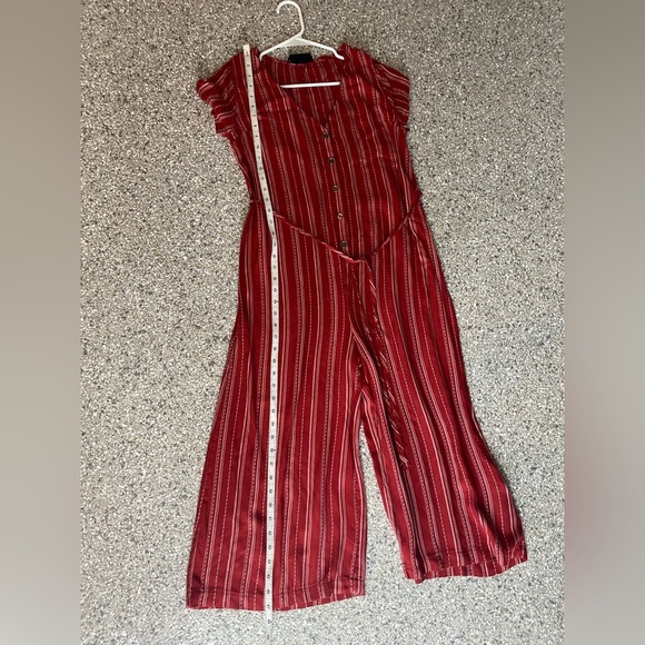 RED STRIPED JUMPSUIT - Picture 6 of 8